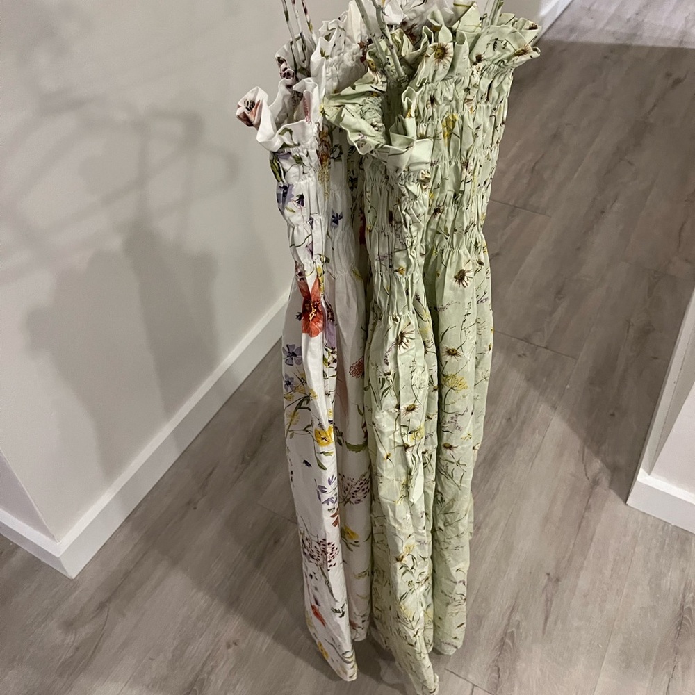 H&M wildflower collection smocked bandeau dresses size XS